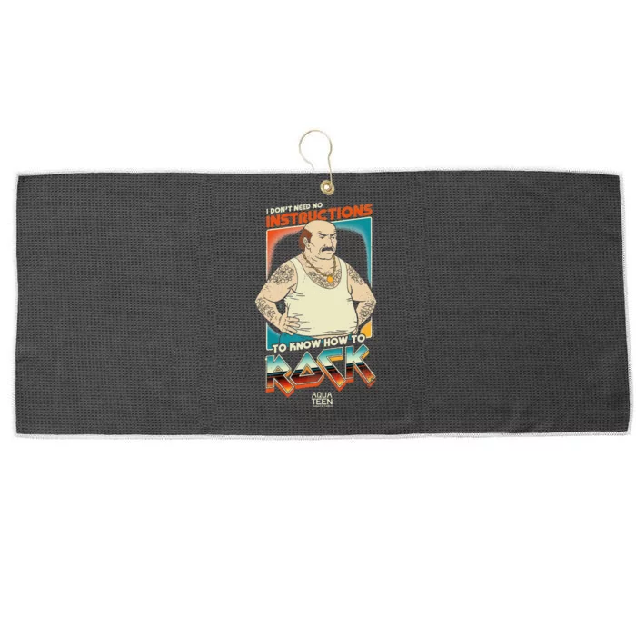 Aqua Teen Hunger Force Carl DonT Need Instructions To Rock Large Microfiber Waffle Golf Towel