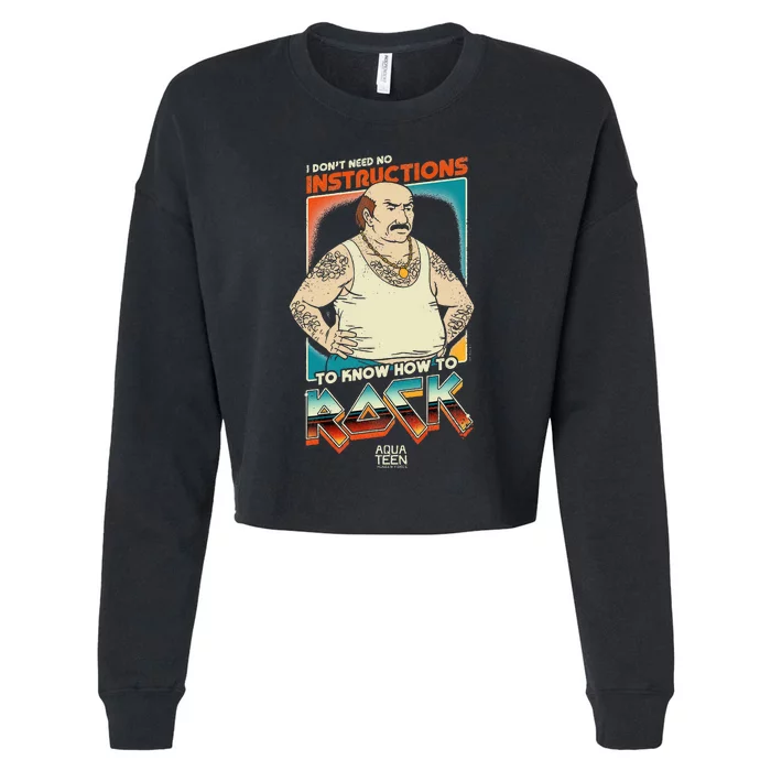 Aqua Teen Hunger Force Carl DonT Need Instructions To Rock Cropped Pullover Crew