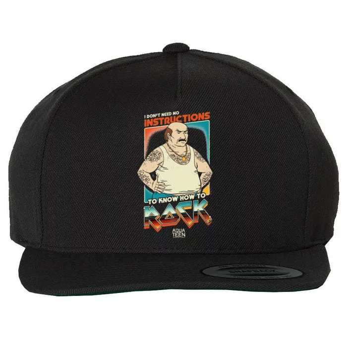 Aqua Teen Hunger Force Carl DonT Need Instructions To Rock Wool Snapback Cap