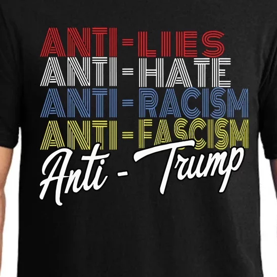 Anti Trump Hate Lies And Fascism Resist Vote Nov 5 2024 Pajama Set