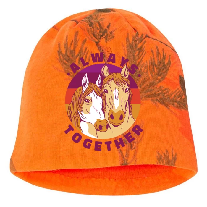 Always Together Horses Sunset Kati - Camo Knit Beanie