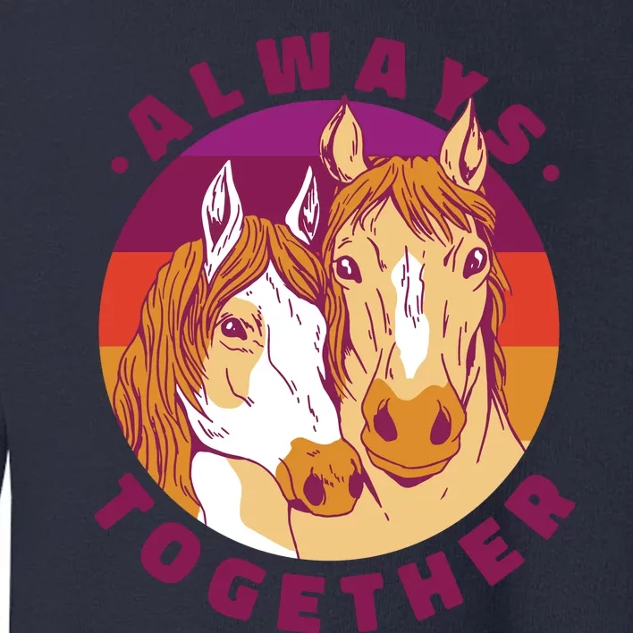 Always Together Horses Sunset Toddler Sweatshirt