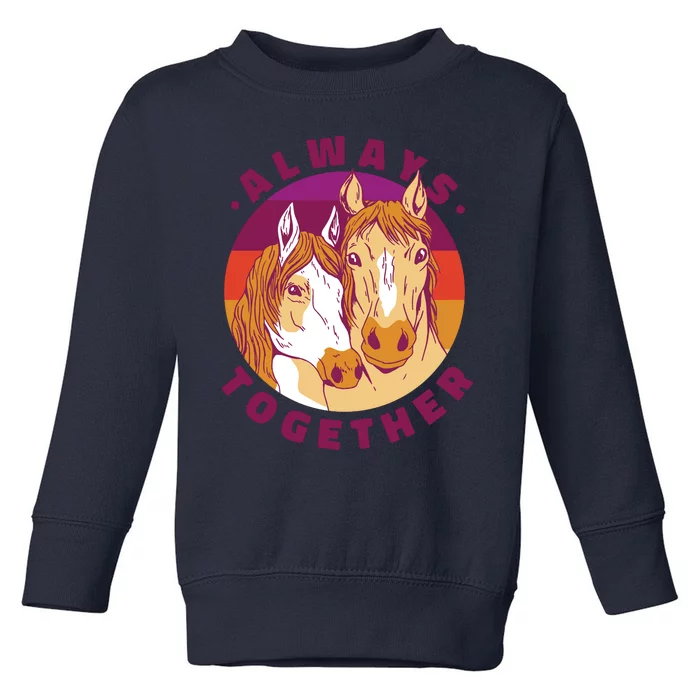 Always Together Horses Sunset Toddler Sweatshirt