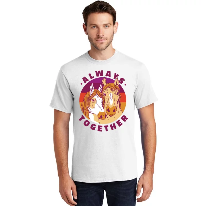 Always Together Horses Sunset Tall T-Shirt