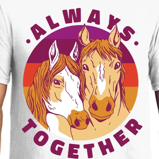 Always Together Horses Sunset Pajama Set