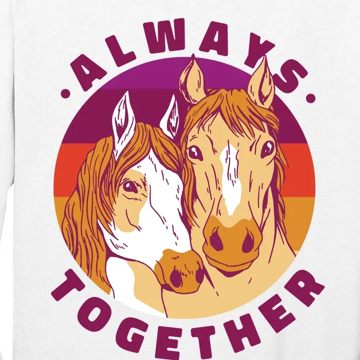 Always Together Horses Sunset Tall Long Sleeve T-Shirt