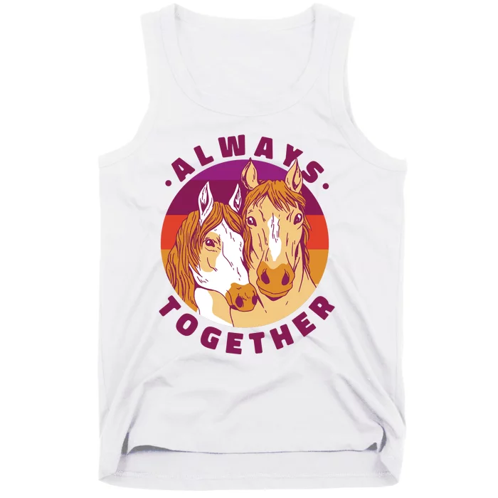 Always Together Horses Sunset Tank Top