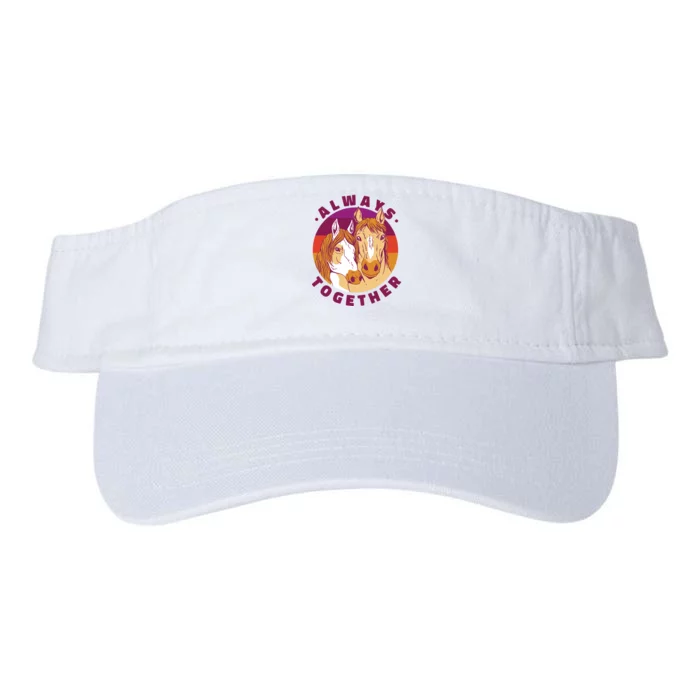 Always Together Horses Sunset Valucap Bio-Washed Visor