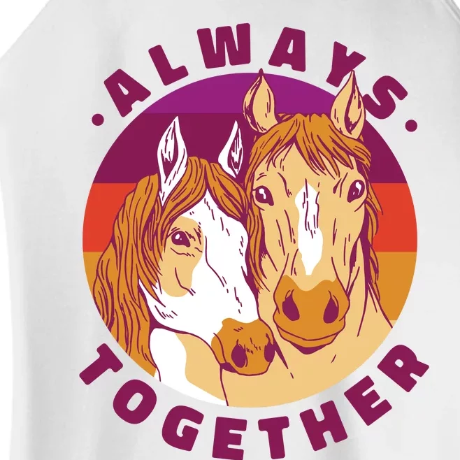 Always Together Horses Sunset Women’s Perfect Tri Rocker Tank