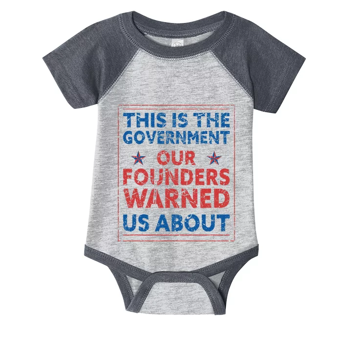 America This Is The Government Our Founders Warned Us About Infant Baby Jersey Bodysuit