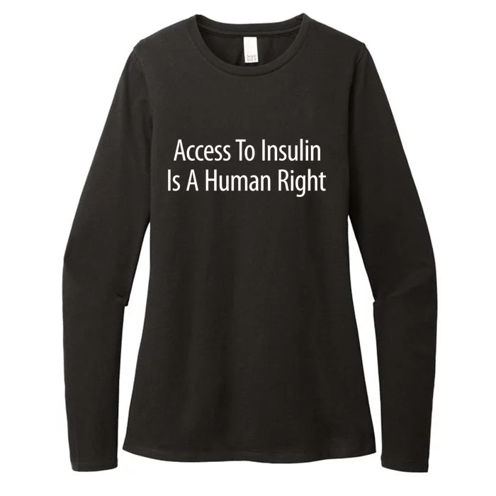 Access To Insulin Is A Hu Right Funny Gift Womens CVC Long Sleeve Shirt