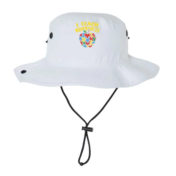 Autism Teacher I Teach Kindness Apple Puzzle Awareness Legacy Cool Fit Booney Bucket Hat