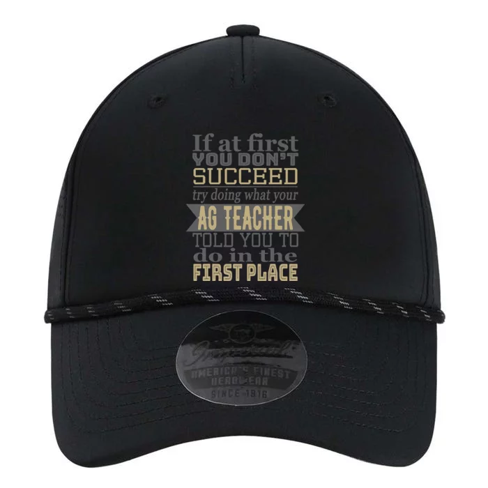 AG Teacher If at first you don't succeed Agriculture Performance The Dyno Cap