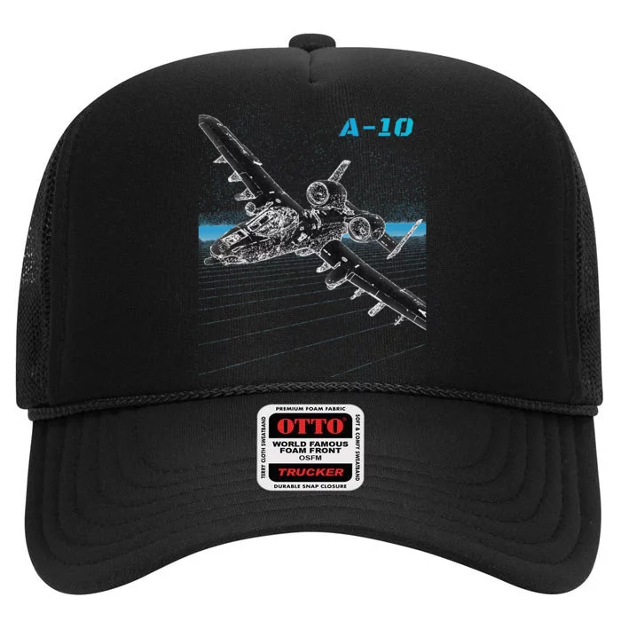 A10 Thunderbolt Ii High Crown Mesh Trucker Hat