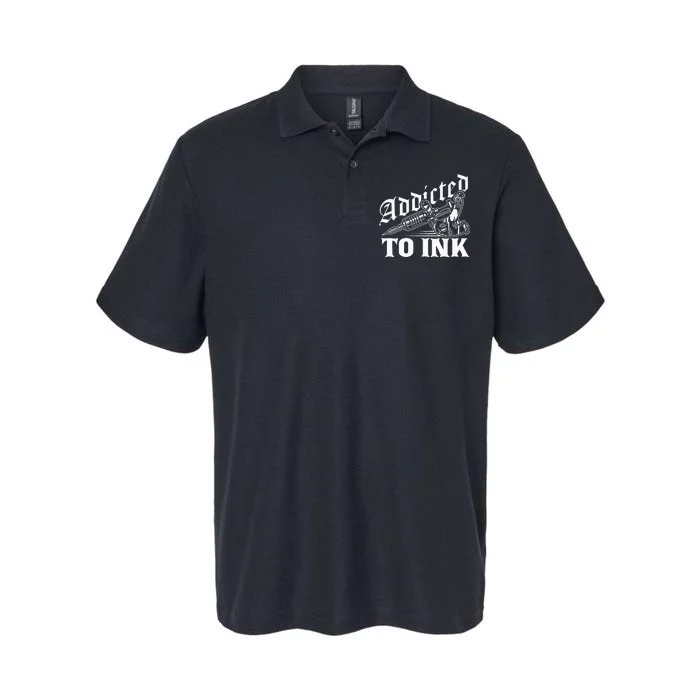 Addicted To Ink Tattoo Lover Tattoo Artist Softstyle Adult Sport Polo