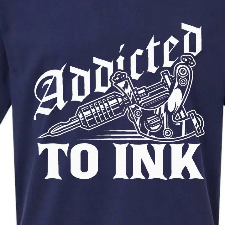 Addicted To Ink Tattoo Lover Tattoo Artist Sueded Cloud Jersey T-Shirt