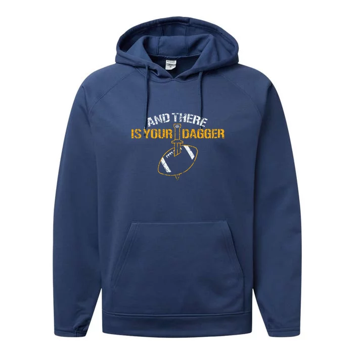 And There Is Your Dagger Green Bay TShirt Performance Fleece Hoodie