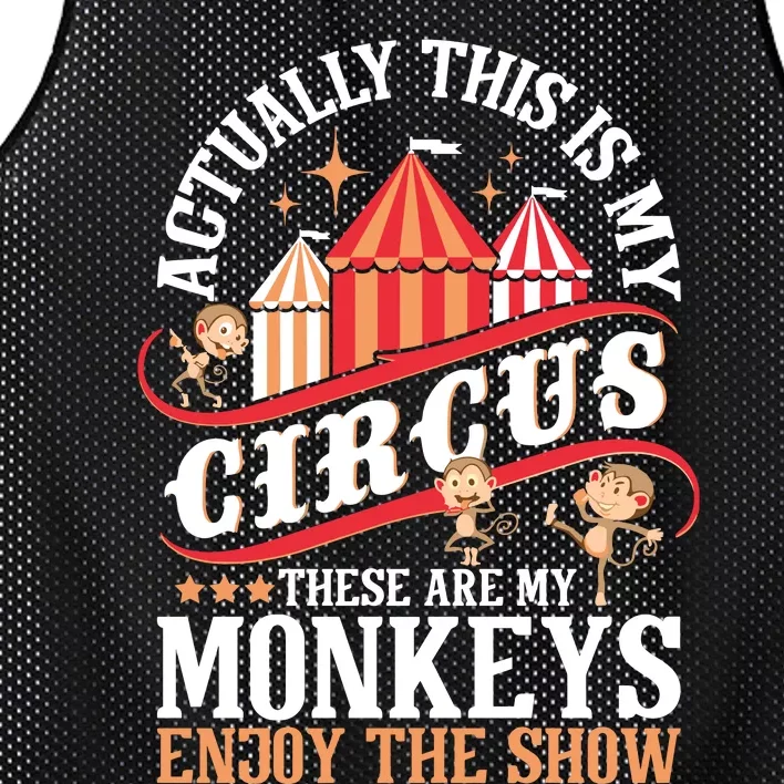 Actually This Is My Circus These Are Monkeys Monkey Lover Mesh Reversible Basketball Jersey Tank