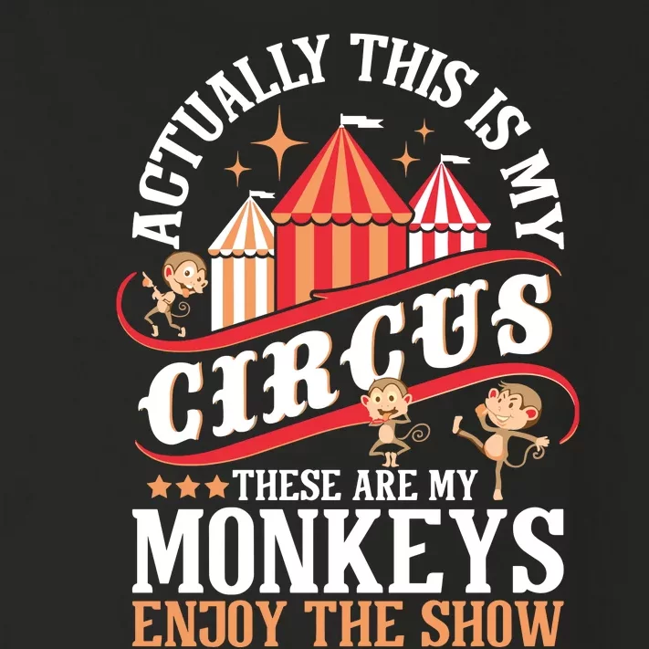 Actually This Is My Circus These Are Monkeys Monkey Lover Toddler Long Sleeve Shirt