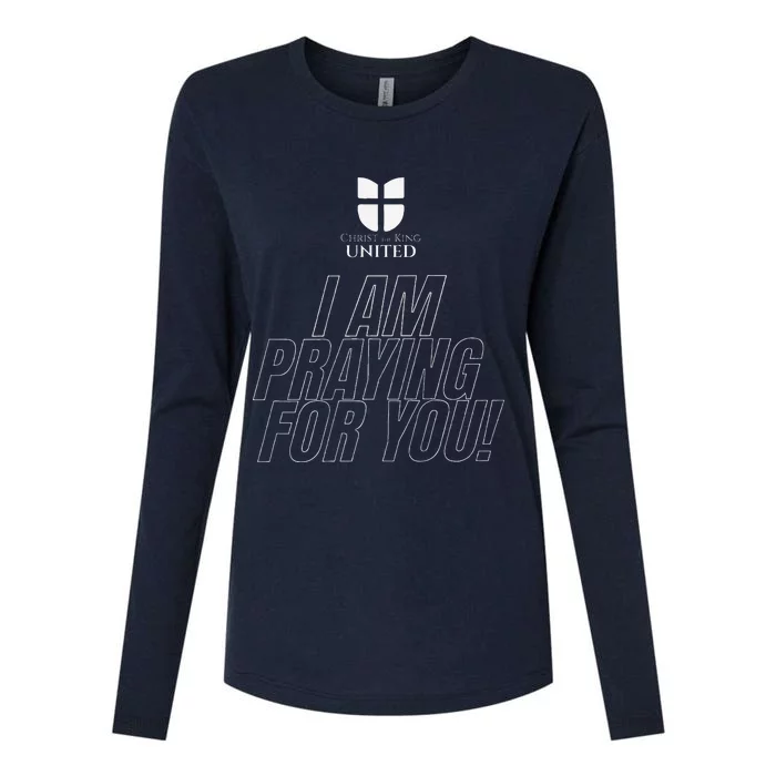 Atalaias Team I Am Praying For You Womens Cotton Relaxed Long Sleeve T-Shirt