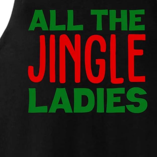 All The Jingle Ladies Funny Christmas Ladies Tri-Blend Wicking Tank