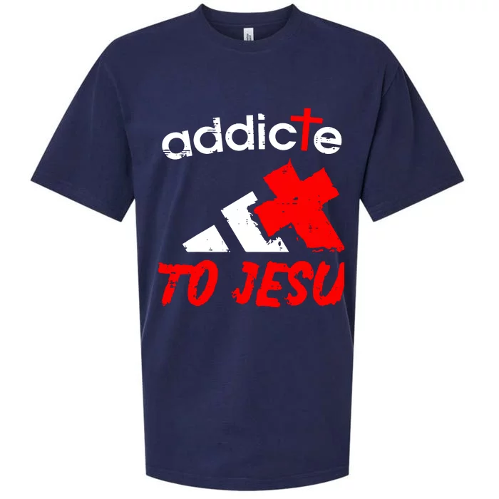 Addicted To Jesus Sueded Cloud Jersey T-Shirt