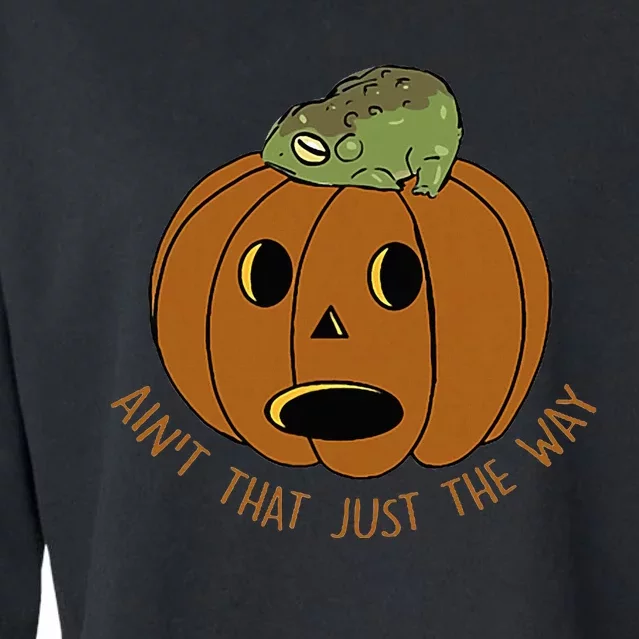 AinT That Just The Way Retro Style Pumpkin Cropped Pullover Crew