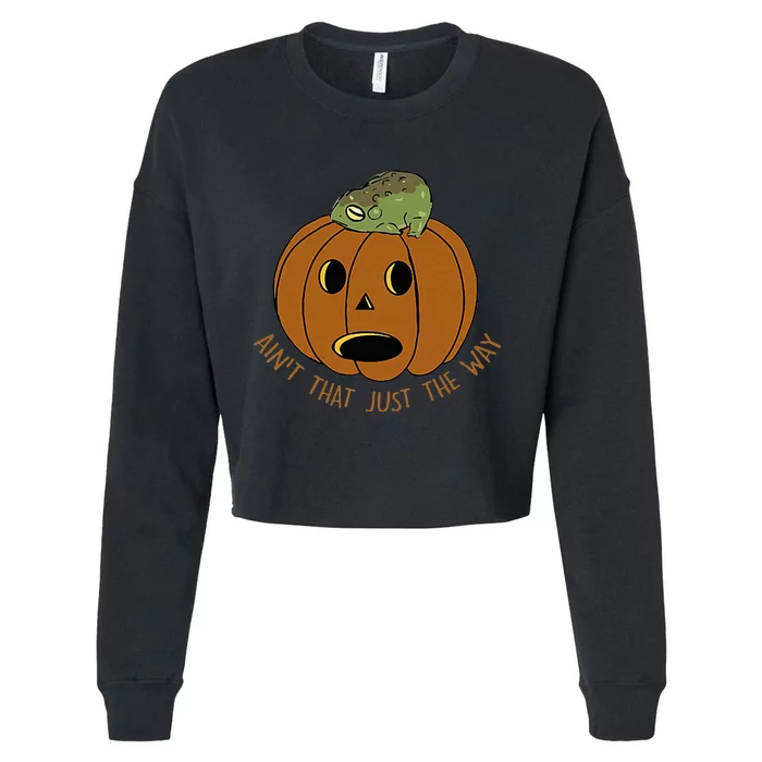 AinT That Just The Way Retro Style Pumpkin Cropped Pullover Crew