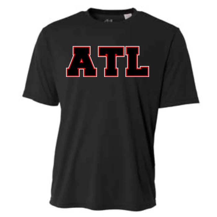 ATL Atlanta, Georgia College Letters Football Fan Block Letters Cooling Performance Crew T-Shirt