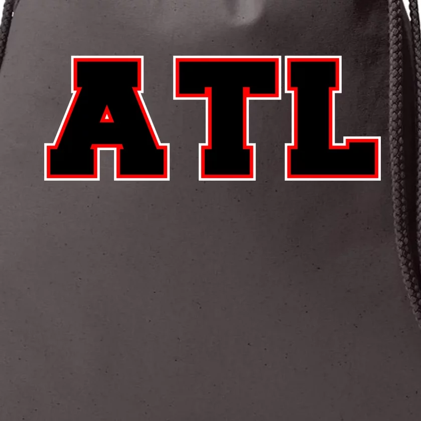 ATL Atlanta, Georgia College Letters Football Fan Block Letters Drawstring Bag