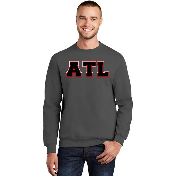 ATL Atlanta, Georgia College Letters Football Fan Block Letters Tall Sweatshirt