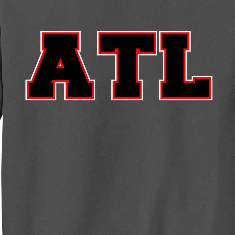 ATL Atlanta, Georgia College Letters Football Fan Block Letters Tall Sweatshirt