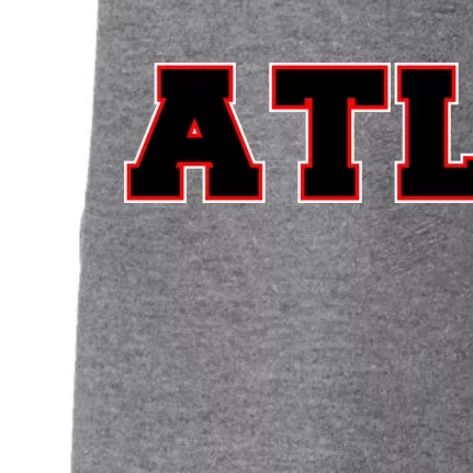 ATL Atlanta, Georgia College Letters Football Fan Block Letters Doggie 3-End Fleece Hoodie