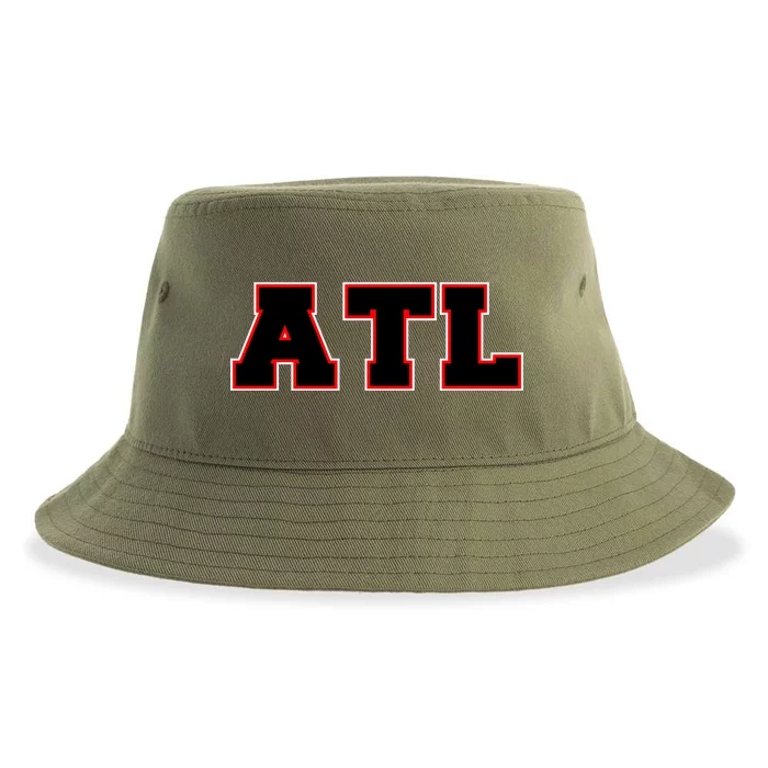 ATL Atlanta, Georgia College Letters Football Fan Block Letters Sustainable Bucket Hat