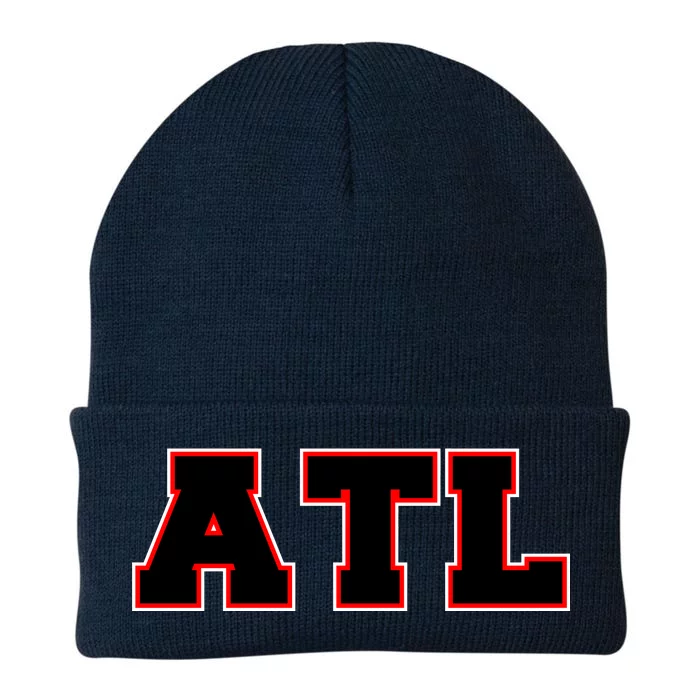 ATL Atlanta, Georgia College Letters Football Fan Block Letters Knit Cap Winter Beanie