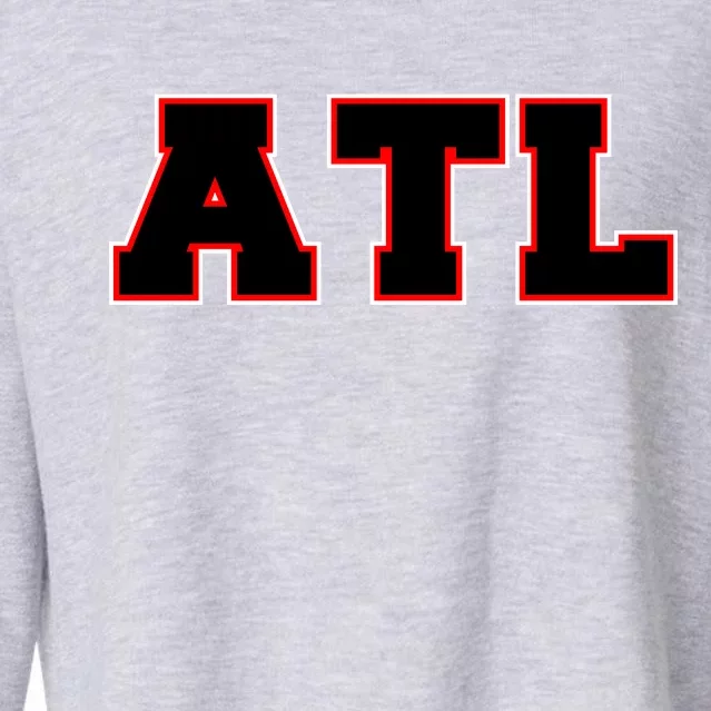 ATL Atlanta, Georgia College Letters Football Fan Block Letters Cropped Pullover Crew