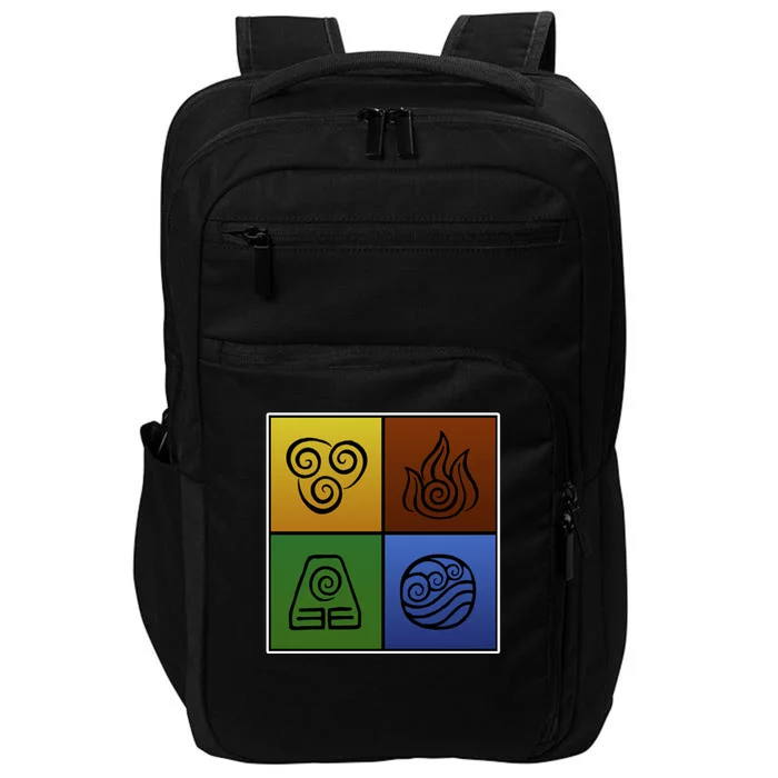 ATL Nation Air Bending Symbols Fire Earth Water Impact Tech Backpack