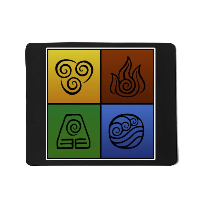 ATL Nation Air Bending Symbols Fire Earth Water Mousepad