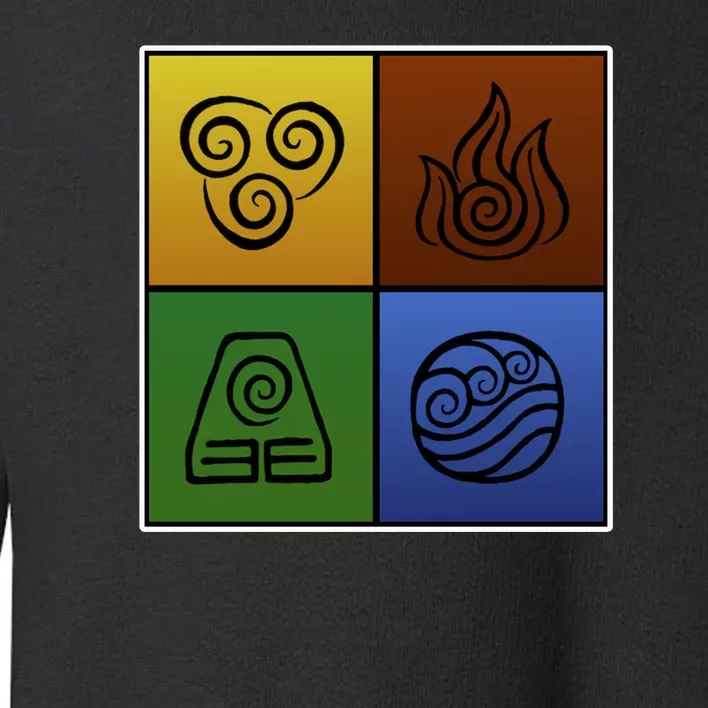 ATL Nation Air Bending Symbols Fire Earth Water Toddler Sweatshirt