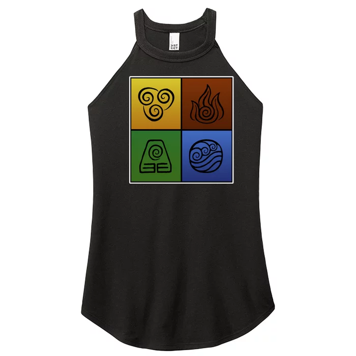 ATL Nation Air Bending Symbols Fire Earth Water Women’s Perfect Tri Rocker Tank