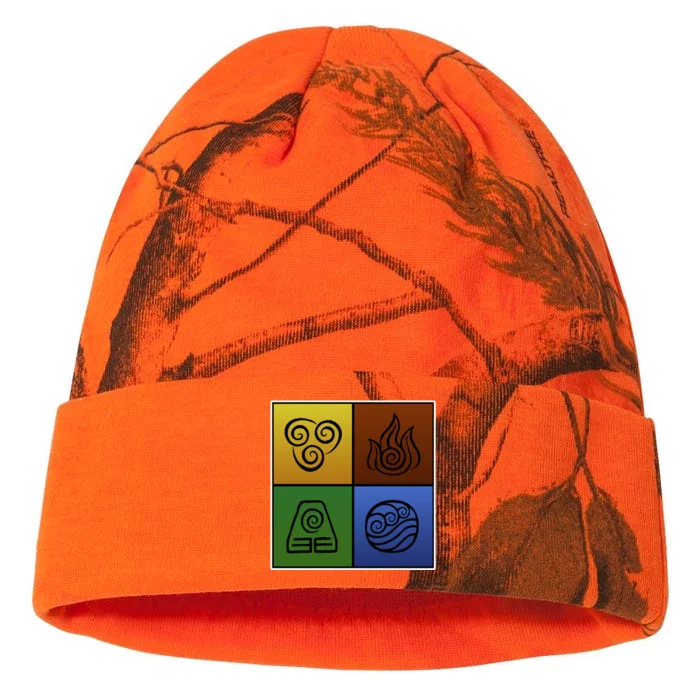 ATL Nation Air Bending Symbols Fire Earth Water Kati - 12in Camo Beanie