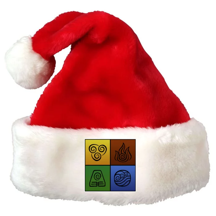 ATL Nation Air Bending Symbols Fire Earth Water Premium Christmas Santa Hat