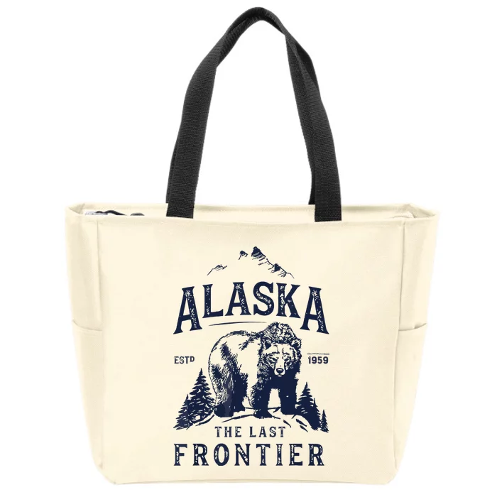 Alaska The Last Frontier Bear Home Zip Tote Bag