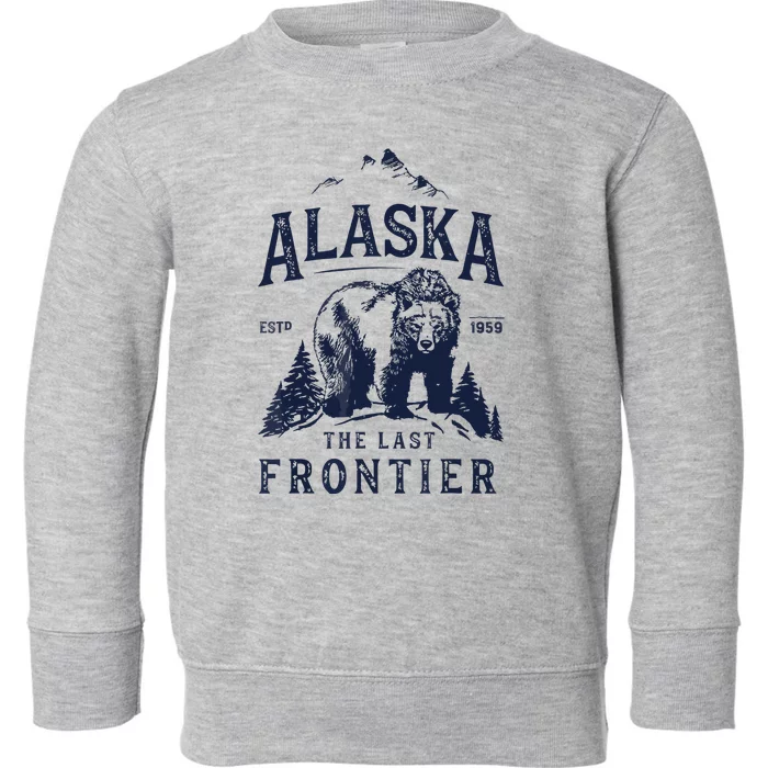 Alaska The Last Frontier Bear Home Toddler Sweatshirt