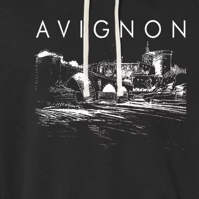 Avignon Traveling Lover Avignon City France Travel Vacation Garment-Dyed Fleece Hoodie