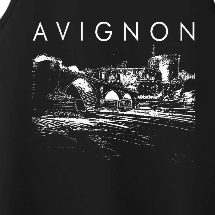 Avignon Traveling Lover Avignon City France Travel Vacation Performance Tank