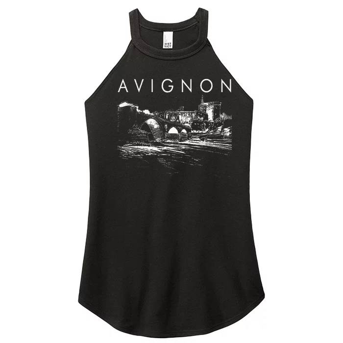 Avignon Traveling Lover Avignon City France Travel Vacation Women’s Perfect Tri Rocker Tank