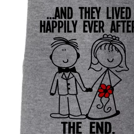 And They Lived Happily Ever After The End Funny Marriage Gift Doggie 3-End Fleece Hoodie