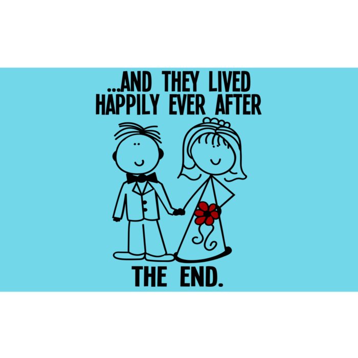 And They Lived Happily Ever After The End Funny Marriage Gift Bumper Sticker