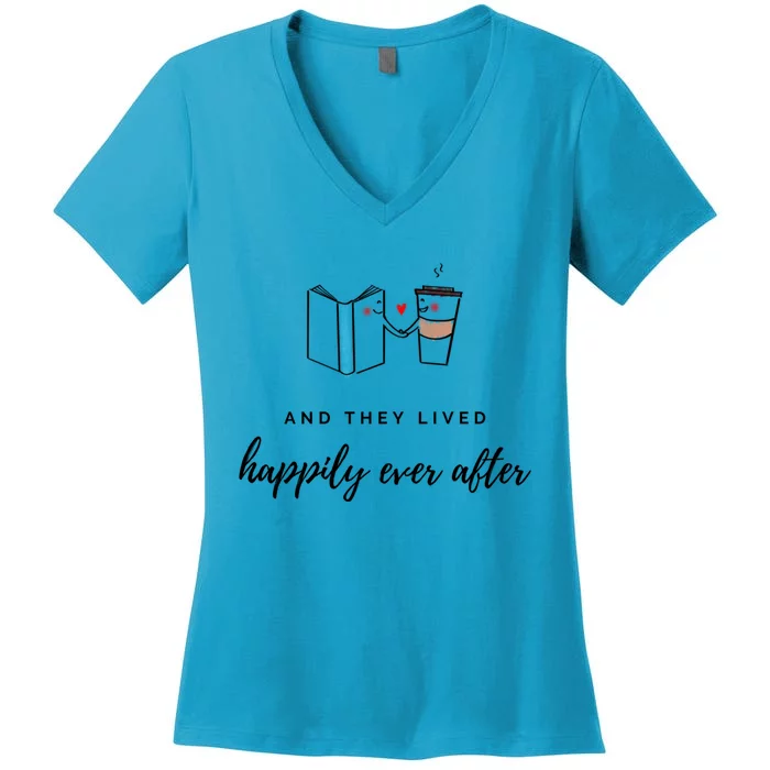 And They Lived Happily Ever After (Dark Theme Color) Gift Women's V-Neck T-Shirt